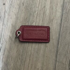 Coach Pink Leather Hang Tag